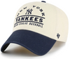 NY Yankees Windham Clean Up Adjustable Cap - Natural/Navy Dad Hat