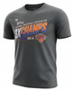 NY Knicks 3X Champions Adult T-Shirt - Charcoal
