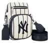 NY Yankees Leather Crossbody Mini Bag - Pinstripe
