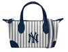 NY Yankees Leather Tote Bag - Pinstripe