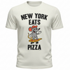 New York Eats Pizza Rat T-Shirt - White