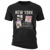 New York Manhattan Photo Collage T-Shirt - Black