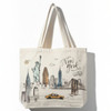 New York Skyline & Brooklyn Bridge Tote Bag