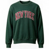 New York Varsity Crewneck Sweatshirt - Forest/Maroon
