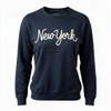 New York Cursive Rope Crewneck Sweatshirt - Navy/Cream