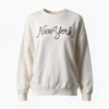 New York Cursive Thread Crewneck Sweatshirt - Cream/Brown