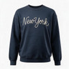 New York Cursive Thread Crewneck Sweatshirt - Navy/Cream