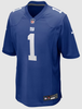 Malik Nabers Jersey - Blue NY Giants Adult Nike Game Jersey - front