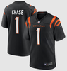 Ja'Marr Chase Jersey - Black Cincinnati Bengals Adult Nike Game Jersey