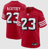 Christian McCaffrey Youth Jersey - Red SF 49ers Kids Nike Game Jersey