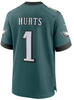 Jalen Hurts Jersey - Teal Philadelphia Eagles Adult Nike Game Jersey - back