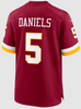 Jayden Daniels Youth Jersey - Red Washington Commanders Kids Nike Game Jersey - back