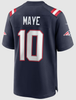 Drake May Jersey - Navy NE Patriots Adult Nike Game Jersey