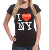 Black I Love NY Fitted Tee Shirt