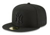 New Era Yankees 59FIFTY Black/Black Tonal Cap - front