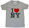 I Love NY "Classic" Ash Kids Tee - flat