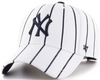NY Yankees White Pinstripe MVP Adjustable Cap