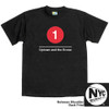 NYC Subway Line-1 Train Mens Tee