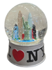 I Love NY Silver 65mm Snowglobe
