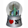 I Love NY Silver 45mm Snowglobe