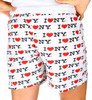 white I Love NY Pajama Shorts - back