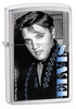 Elvis Blue High Polish Chrome Zippo - Signature