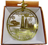 Times Square in Circle Gold Foil Ornament