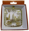 NYC Icons Shield Shaped Gold Foil Ornament