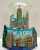 NY Skyline and Sea Color 45mm Snowglobe - old image