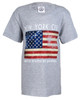 NYC Distressed Flag Grey Kids T-Shirt