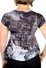 NY Liberty and Empire State Rhinestones Black Ladies T-Shirt - back