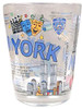 NYC Icons Collage Clear Shot Glass