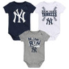 Yankees Baby "Triple Play" 3pc. Creeper Set