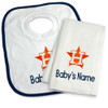 Houston Astros Personalized Bib and Burp Cloth Gift Set