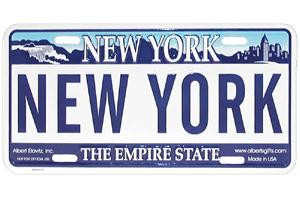 New York License Plate
