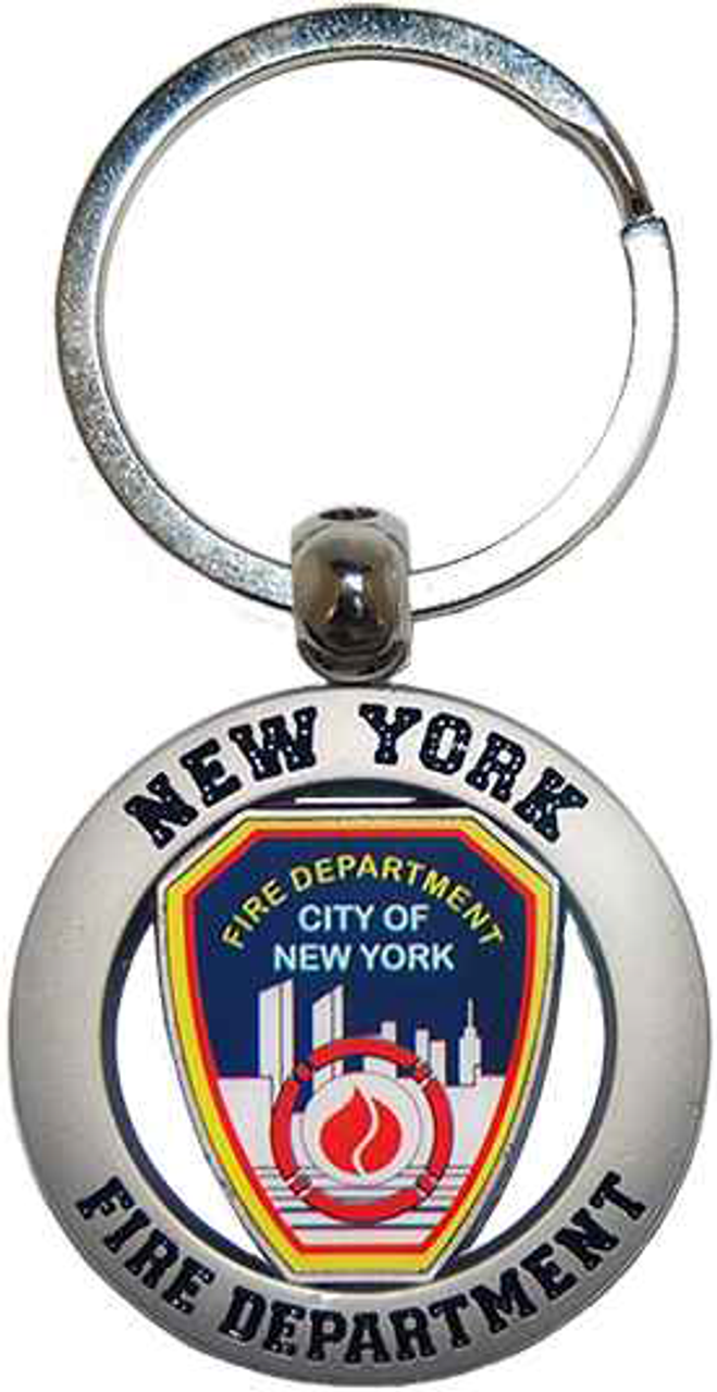 Boston Fire Badge Keychain