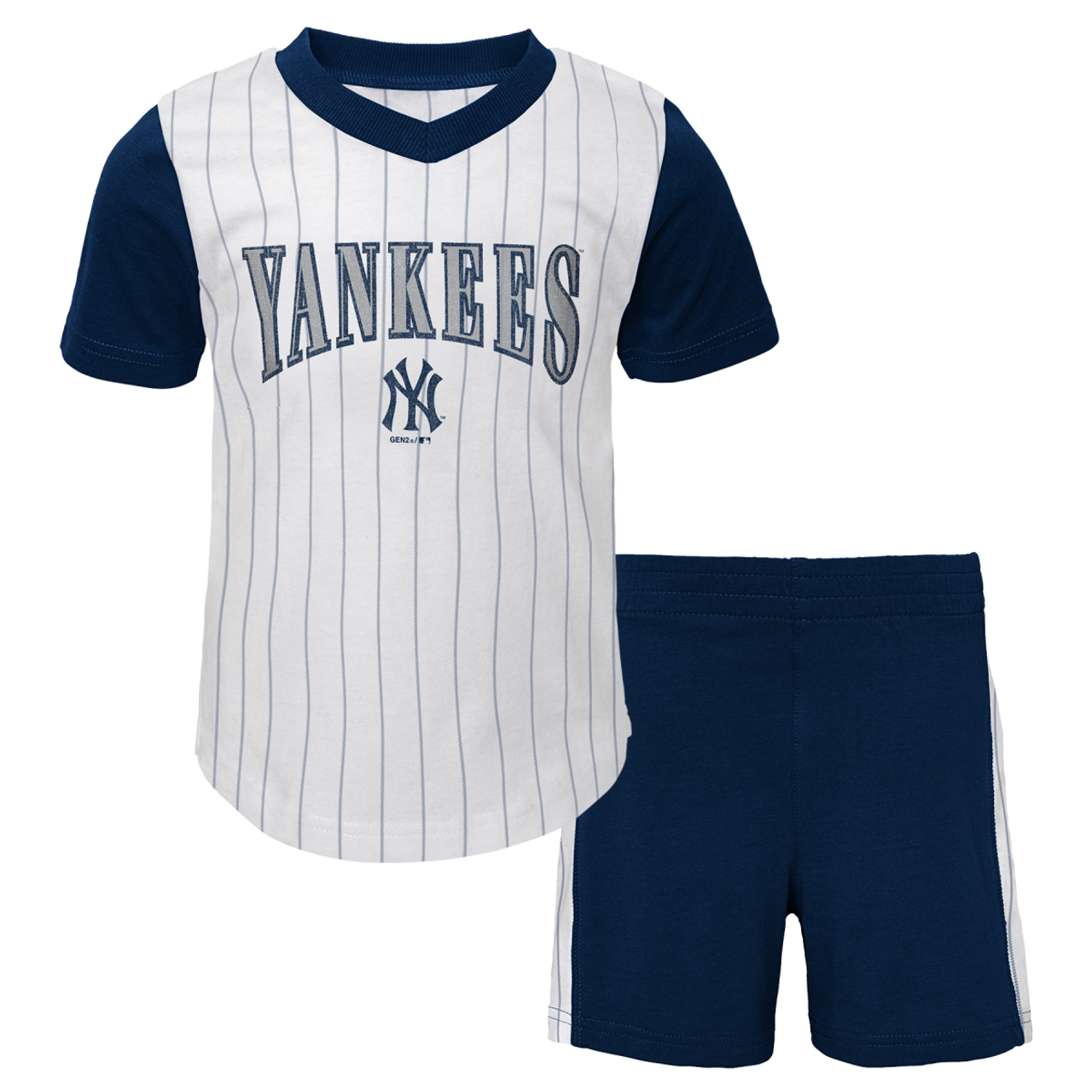 Majestic NY Yankees Baby Navy 2-pc. Set - Double Wordmark