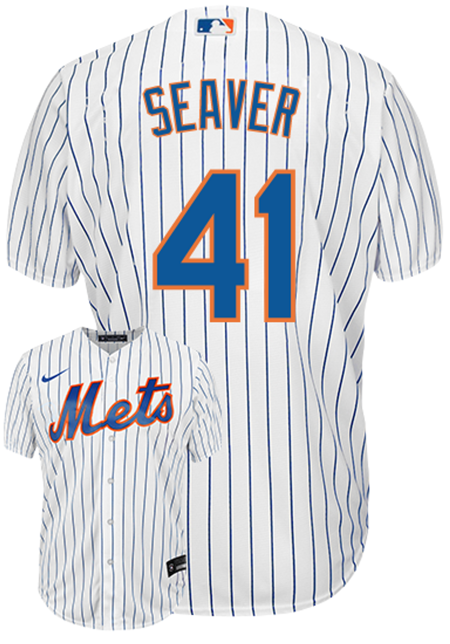 Men’s Nike Tom Seaver New York Mets Cooperstown Collection Royal Pinstripe  Jersey