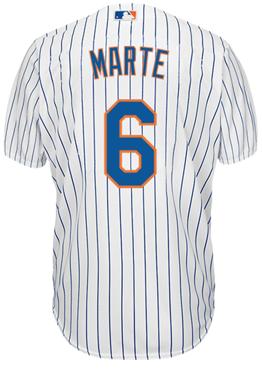 New York Mets Toddler White Home Pinstripe Jersey - 3T