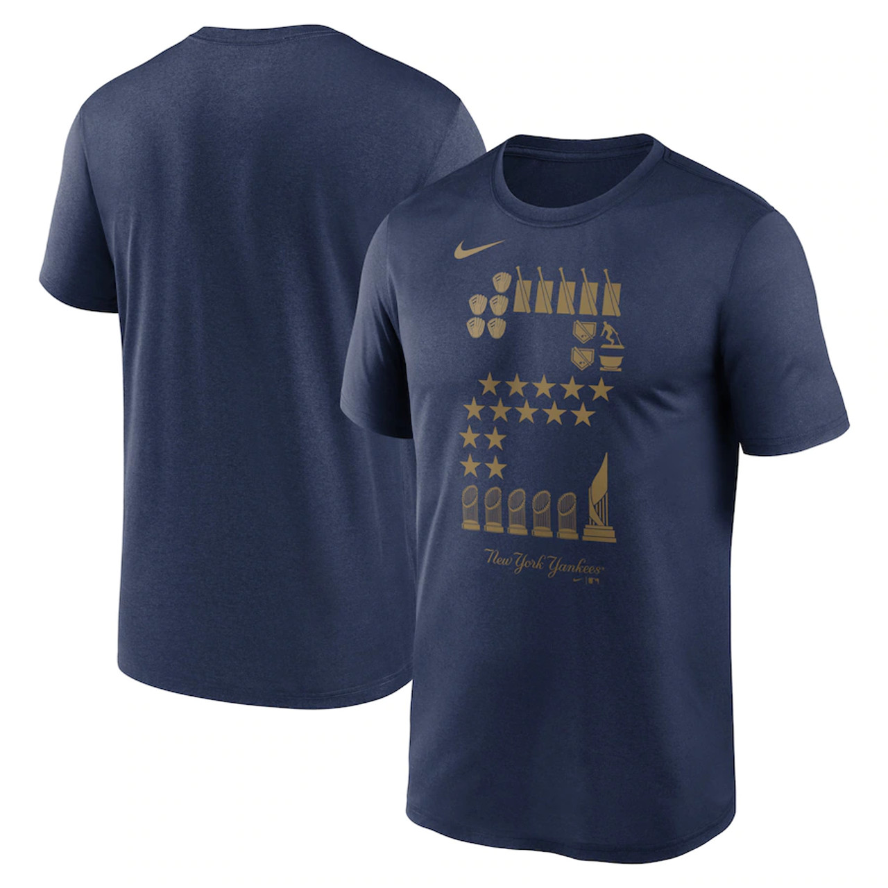 Derek Jeter Career Awards Dri-Fit T-Shirt - Navy NY Yankees Adult T-Shirt