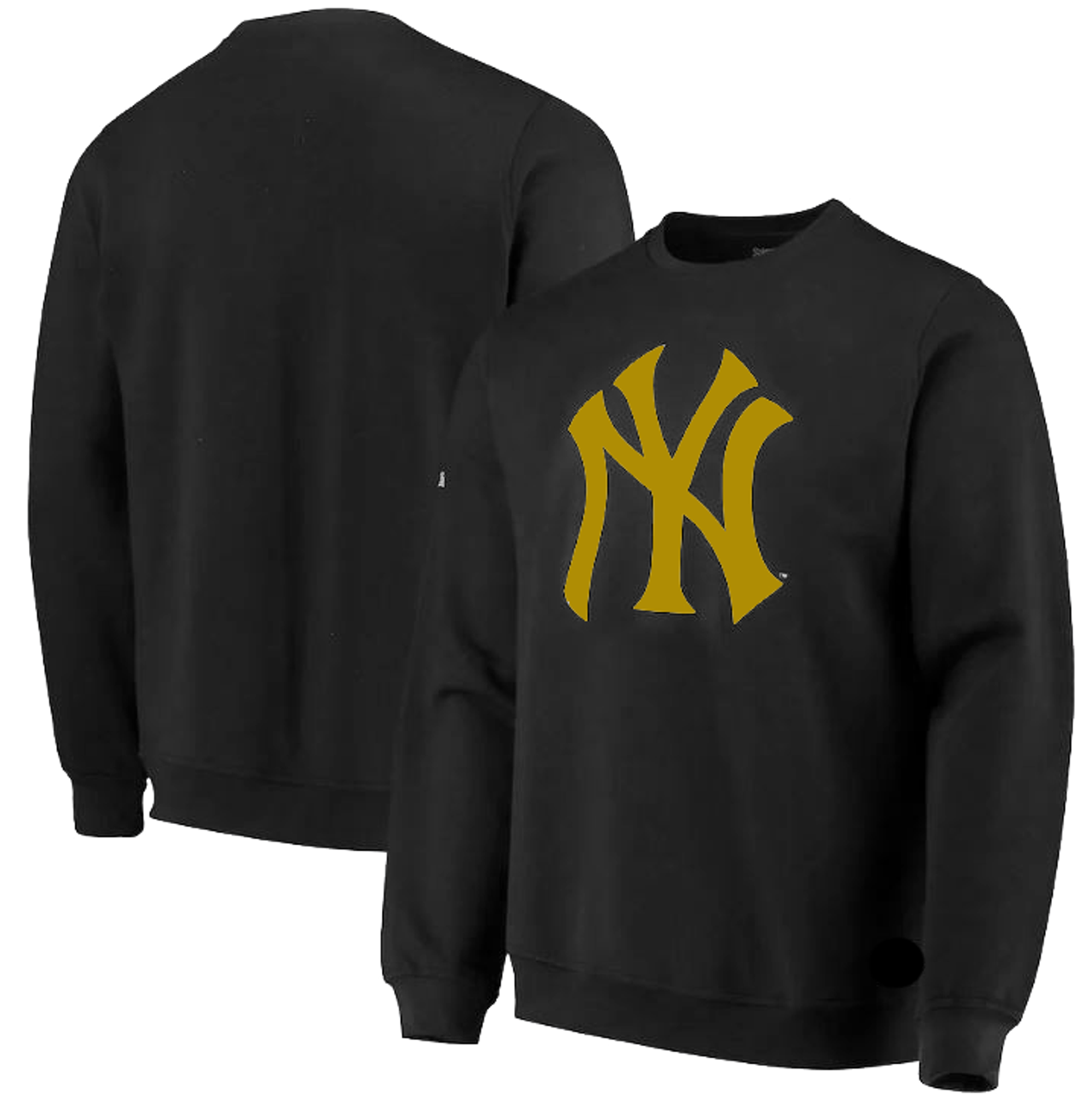Yankees Primary Logo Crewneck Sweatshirt - Black and Gold