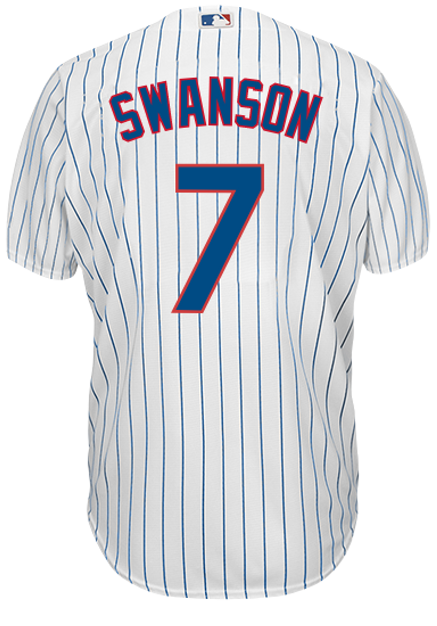 Men's Chicago Cubs City Connect Jersey Swanson Blue Stitched Replica  Jerseys