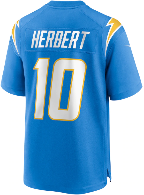 Justin Herbert Jersey - Powder Blue LA Chargers Adult Nike Game