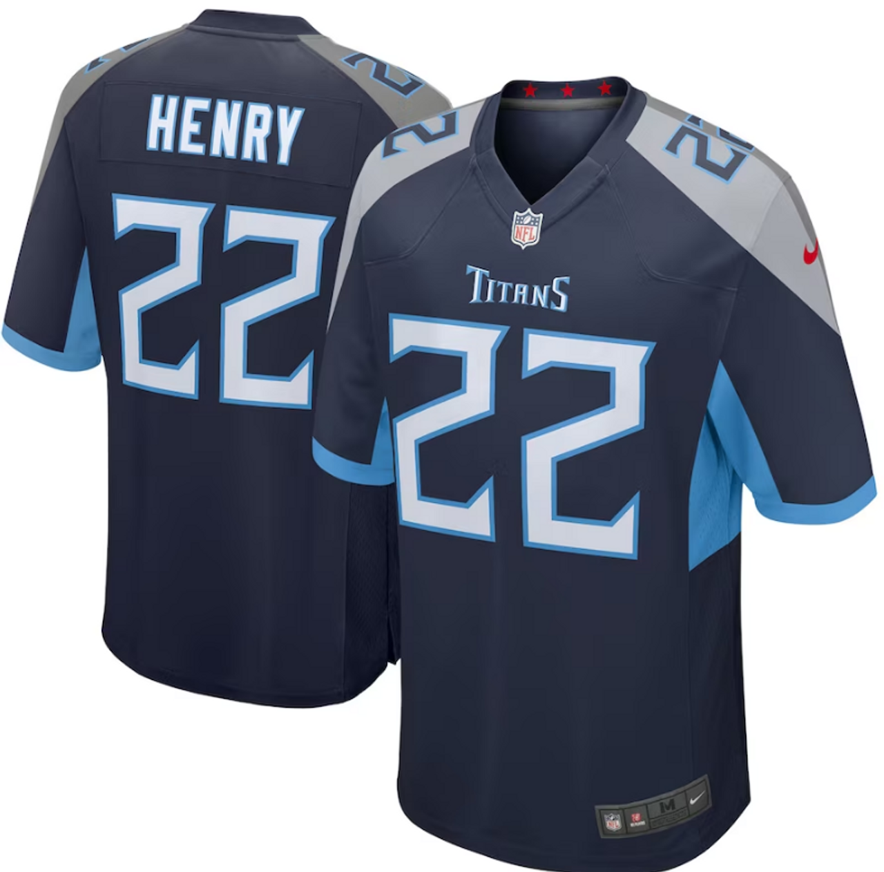 Nike Tennessee Titans No22 Derrick Henry Navy Blue Team Color Men's Stitched NFL Limited Tank Top Suit Jersey