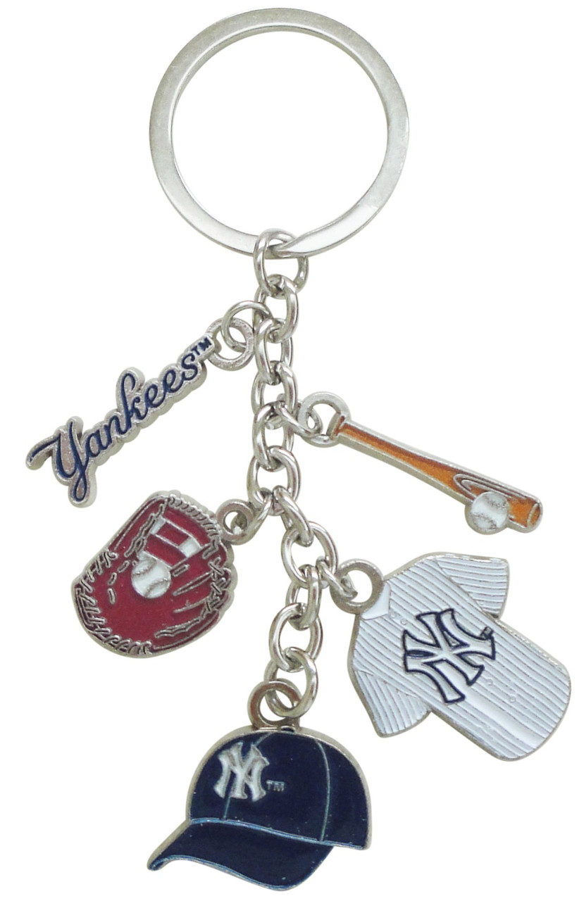 NY Yankees Charms Keychain - Jersey & Hat