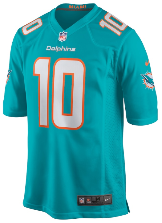 Tyreek Hill Jersey - Teal Miami Dolphins Adult Nike Game Jersey