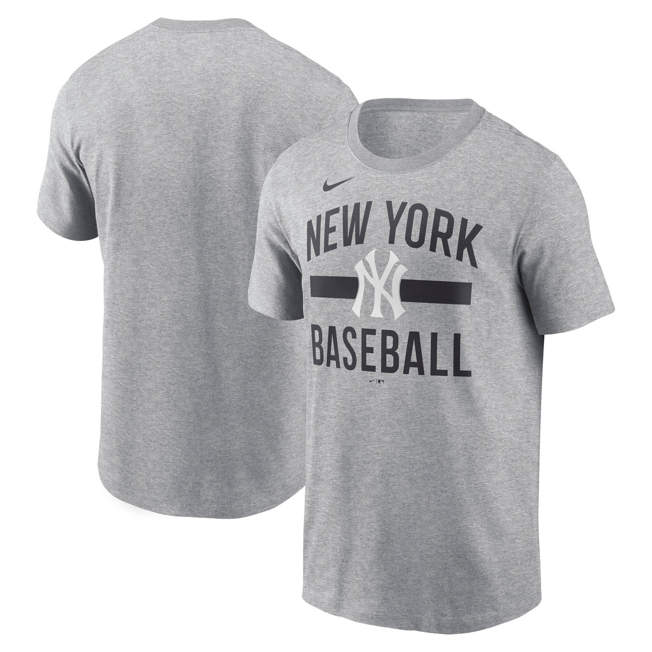 【新品】NIKE×ヤンキース Tシャツ XL グレー メキシコ製 MLB NY Yankees Arched Adult T-Shirt - Grey