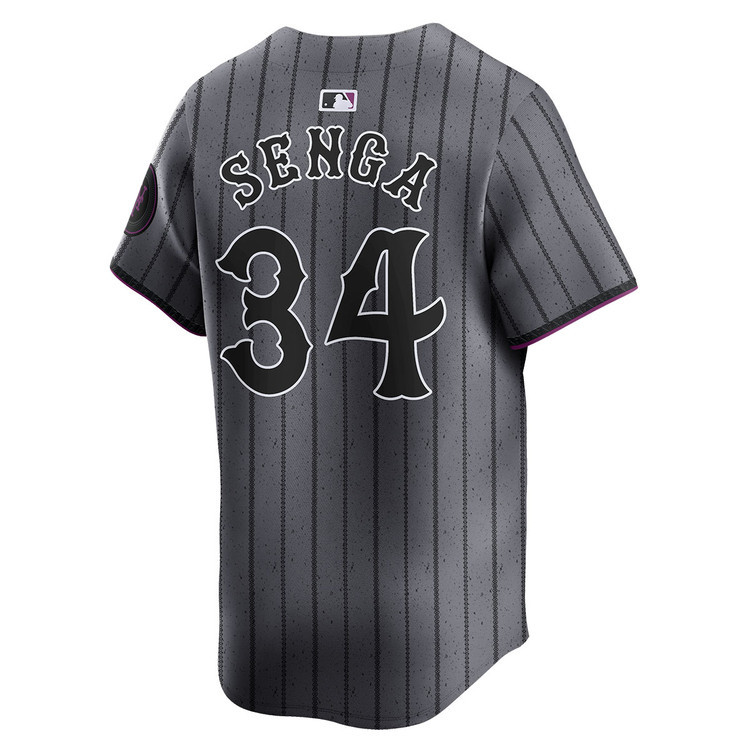 Nike Mets ユニフォーム Senga 34 ブラック Kodai Senga Kanji New York Mets City Connect Limited Jersey by