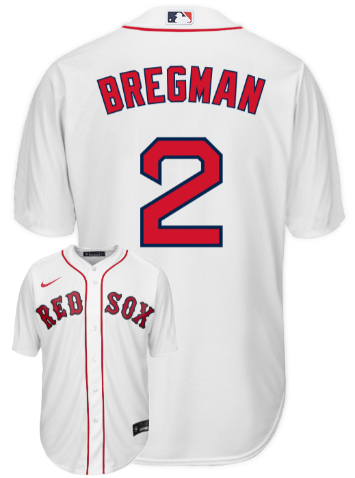 Alex Bregman Jersey Boston Red Sox Replica Adult Home Jersey