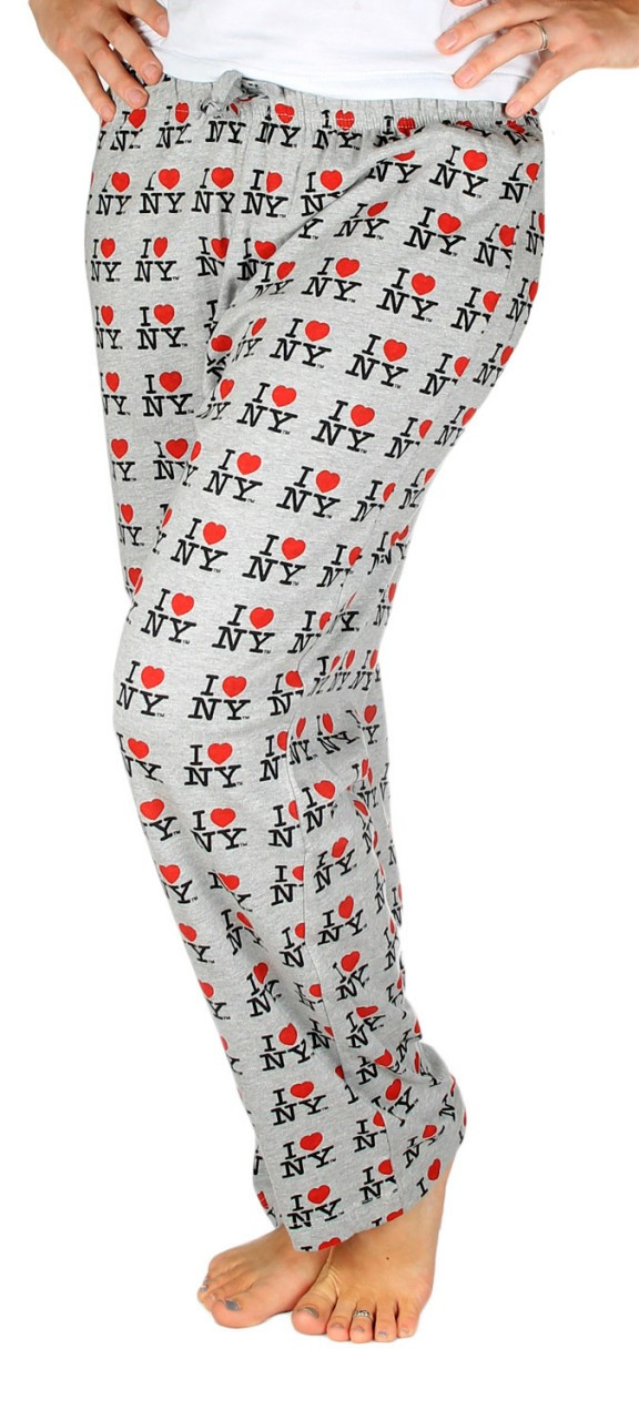 I Love NY Grey Allover Print Pajama